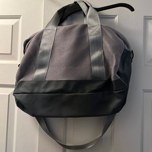 DSW Gray Duffel Overnight Gym Bag